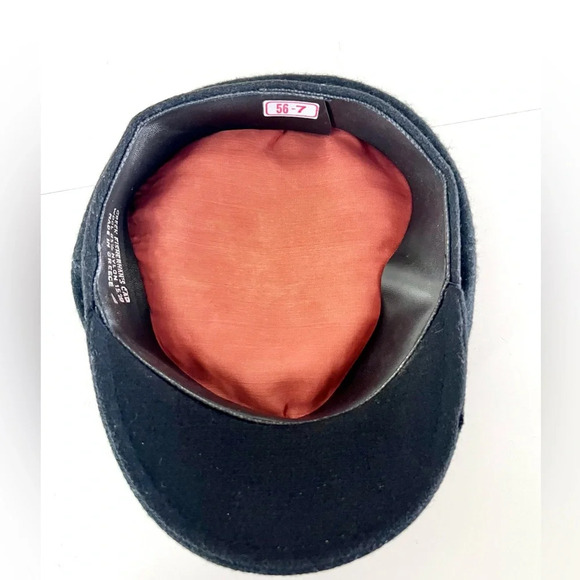 Greek Fisherman Cap Vintage Black Wool Blend Made in Greece Size‎ 7 - Picture 9 of 11
